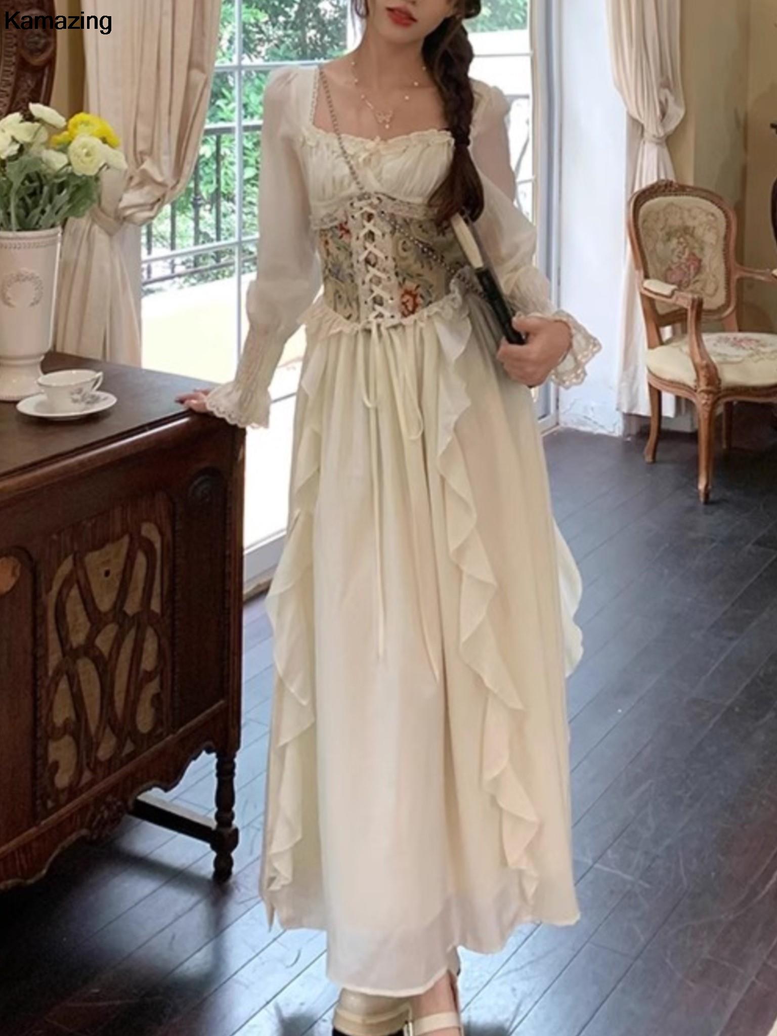 Vintage French Corset Midi Dre - French Vintage Floral Midi Dress review and price