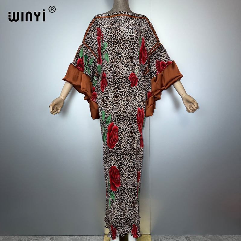WINYI Pleated Elastic slim dre - Boho Summer Beach Maxi Dress review and price