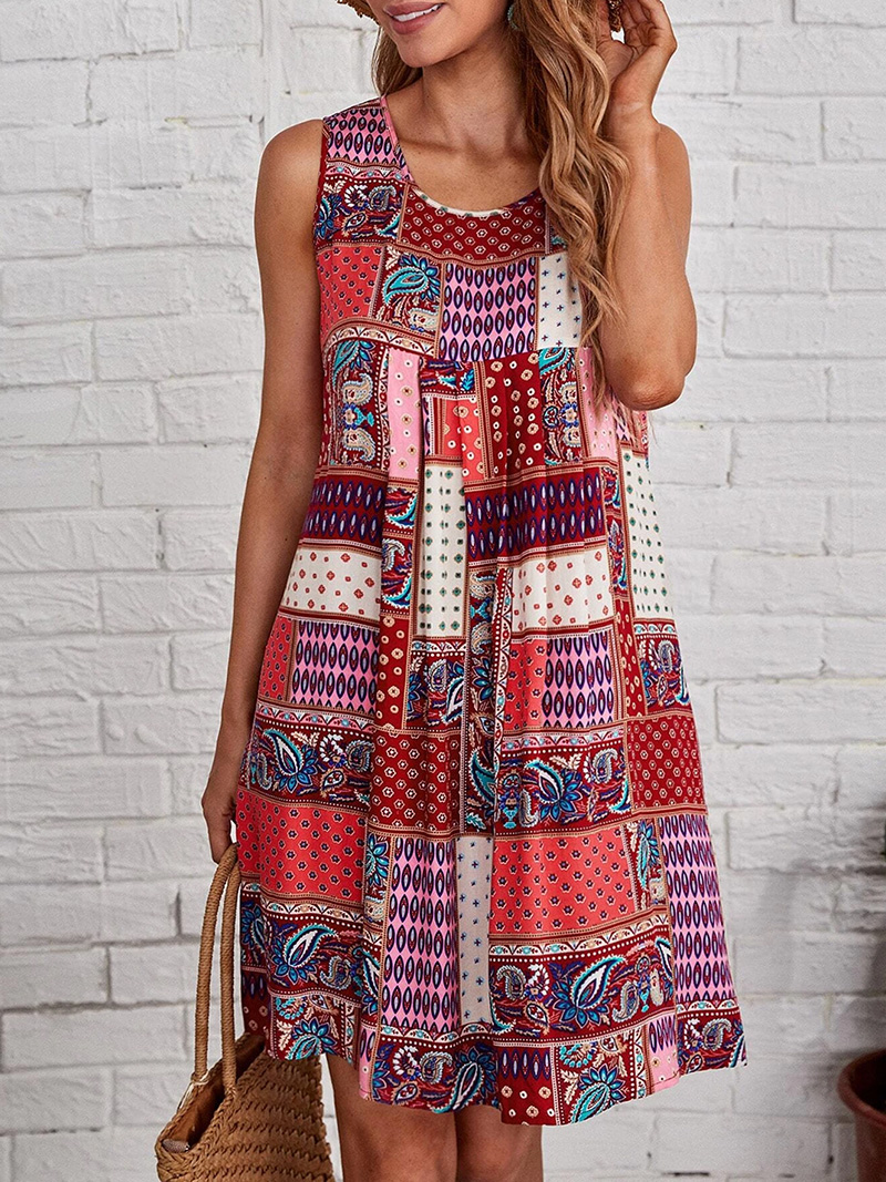 Women's Sleeveless Dress Boho  - Boho Summer Beach Maxi Dress review and price