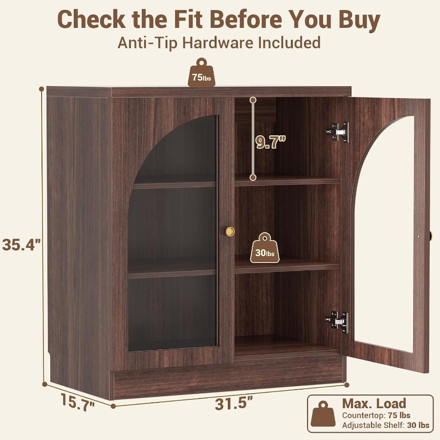 31.5 Sideboard Buffet Cabinet  - Tops review and price