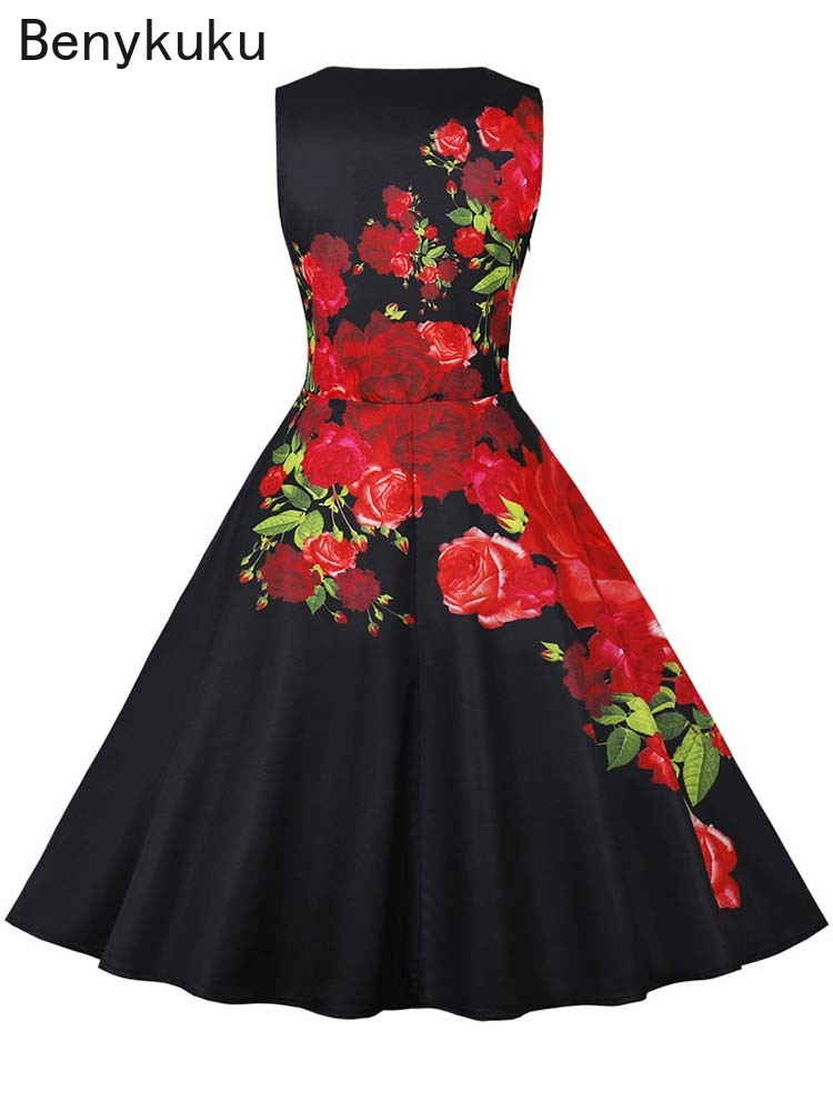 1950s Vintage Summer Dress Wom - French Vintage Floral Midi Dress review and price