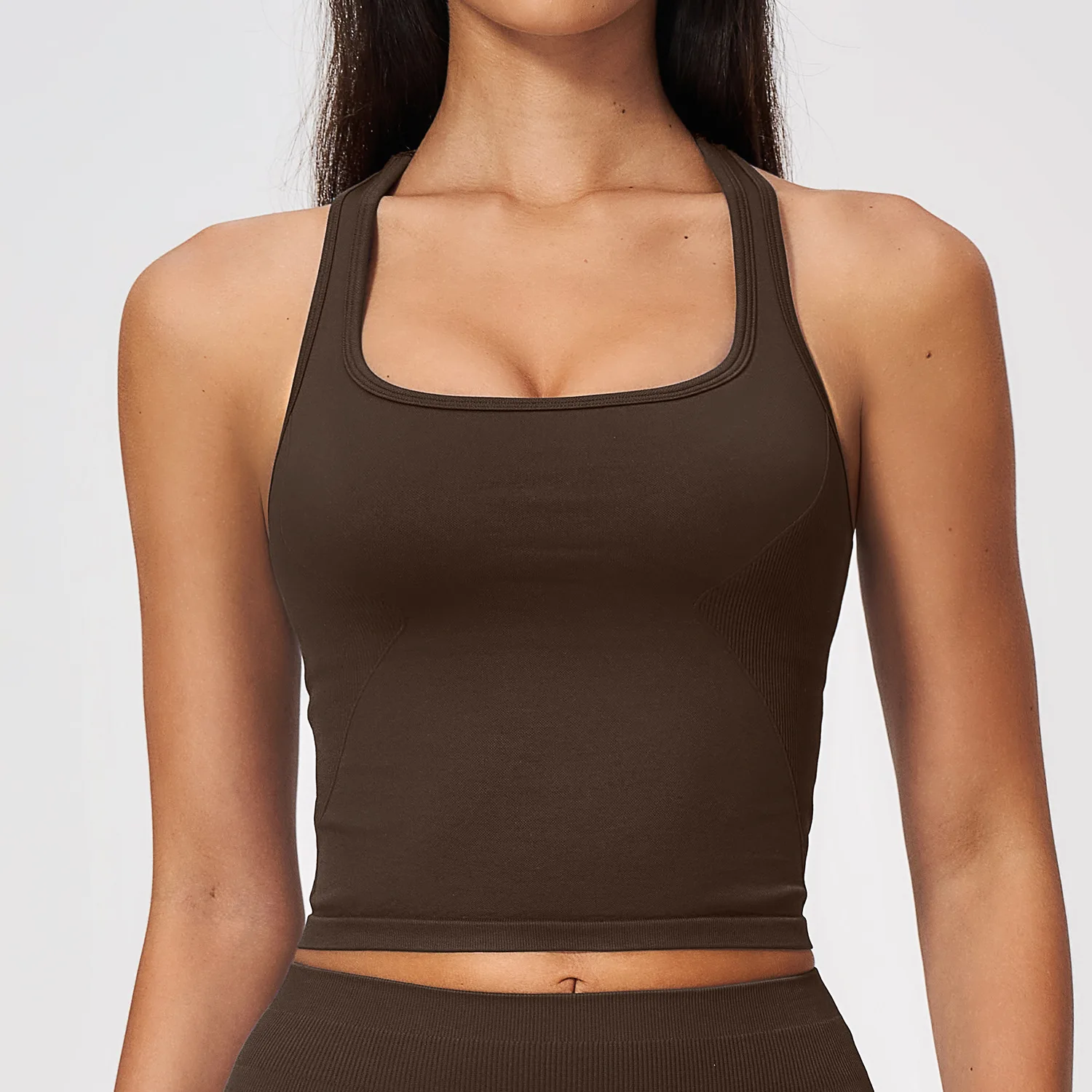 Women Seamless Ribbed Yoga Spo - Seamless Ribbed Workout Tank Top review and price