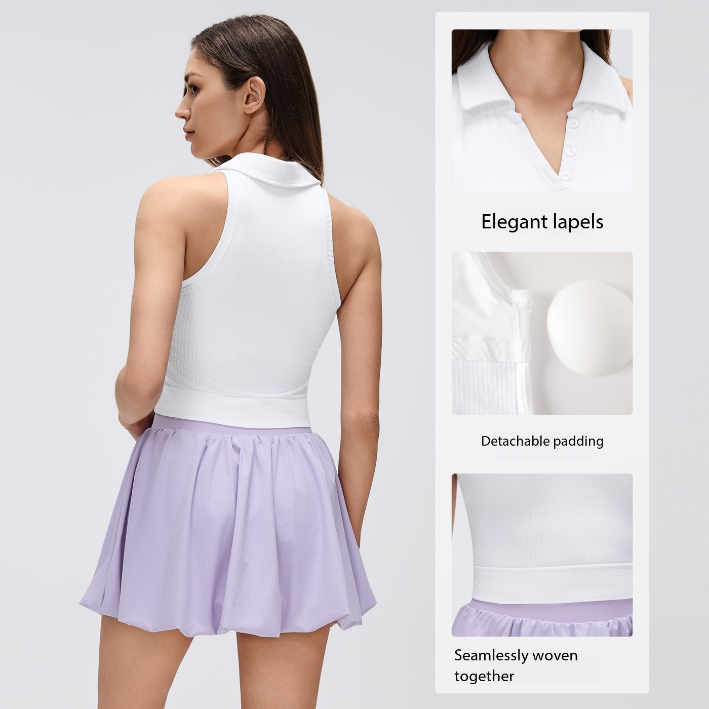 Lemon Women Ribbed Polo Neck S - Seamless Ribbed Workout Tank Top review and price