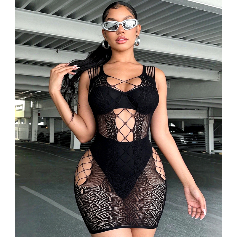 Sexy Lingerie Sleepwear Women  - Sexy Mesh Sheer Bodycon Dress review and price