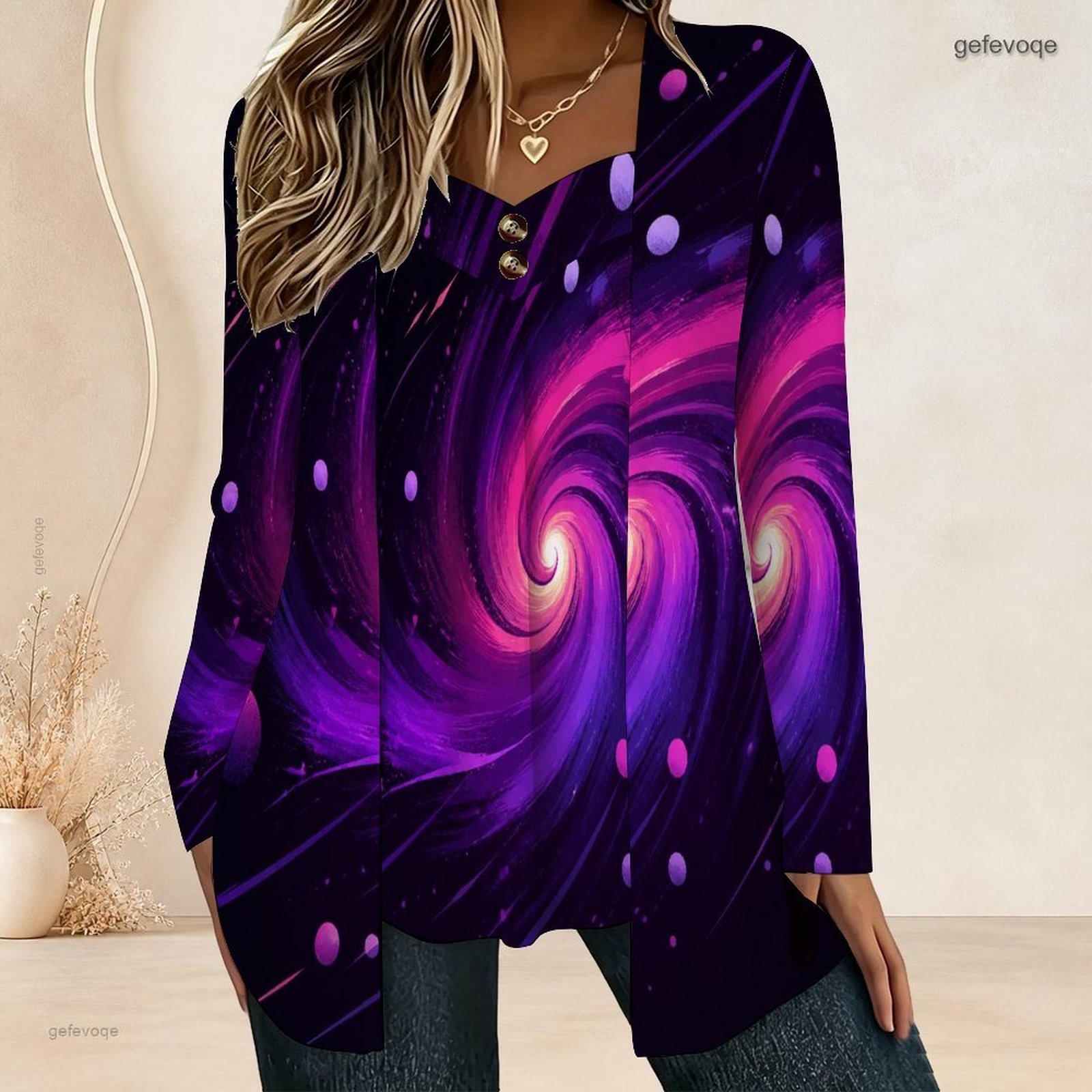 Women Fake Two Piece Long Slee - Blouses review and price