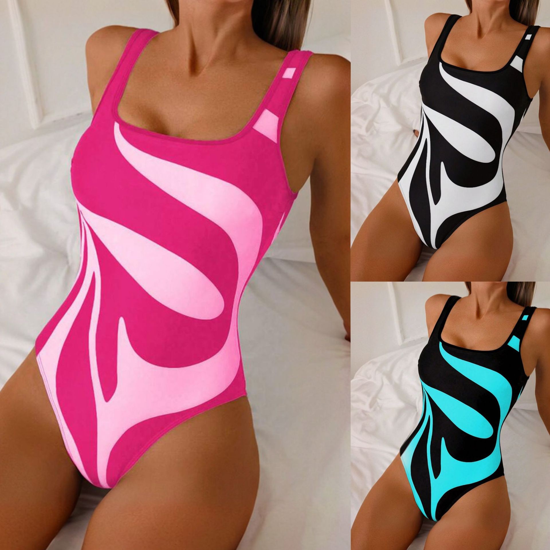 Woman Tankini Abstract Print B - Swimwear review and price