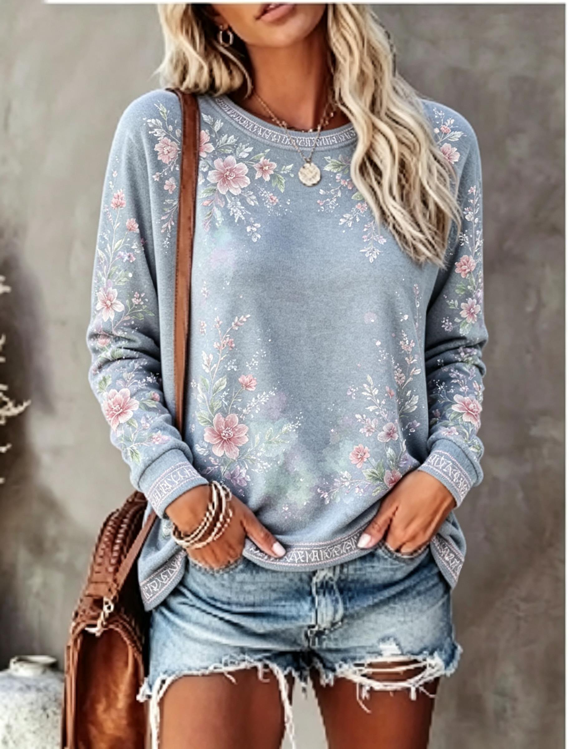 Women Crew Neck Long Sleeve T‑ - Blouses review and price